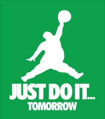 Just Do It Tomorrow parody shirt Funny Procrastination basketball lazy green