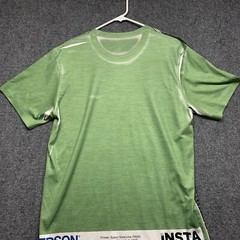 Dollar T-shirt Adult Size Large Green Short Sleeve Mens Graphic Print Y2K