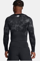 UNDER ARMOUR MEN’S HEAT GEAR MEDIUM COMPRESSION FIT L/S BLACK SHIRT NEW 1387386