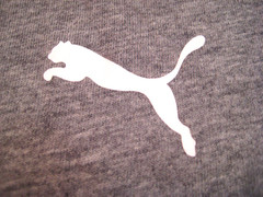 EUC- BMW Motorsport M Series PUMA Gray/White Cotton T-Shirt Mens Size Medium