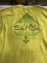 Salt Life Neon Yellow Graphic Pocket T-Shirt – Size XL