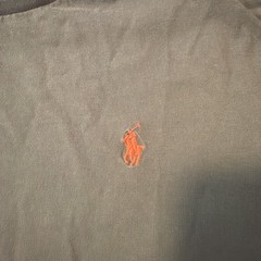Polo Ralph Lauren Shirt Men XL Olive Green Orange Pony Crew Neck Short Sleeve