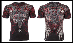 XTREME COUTURE by AFFLICTION Black BOLD CIPHER Short Sleeve Slim Fit T-shirt NWT