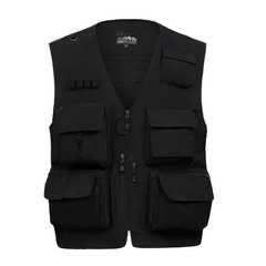 Men’s Summer Fishing Vest Multi Pockets Casual Vests Waterproof Quick Dry Out…