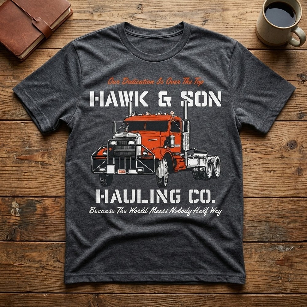Hawk and Son Hauling Company Big Rig Pride T-Shirt TA79