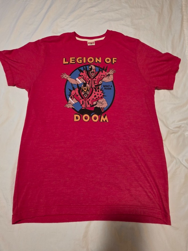 Homage WWE Legion of Doom Red Heather Soft T-Shirt Sz Large Excellent