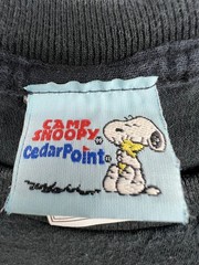 Vintage Camp Snoopy Cedar Point Shirt Mens XL Black Peanuts Graphic Tee