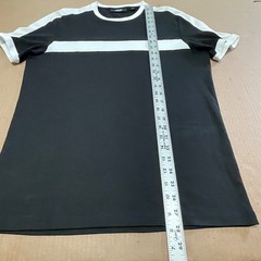 Murano Liquid Luxury Men’s Medium Black White Stripe Ringer Slim Fit T-Shirt