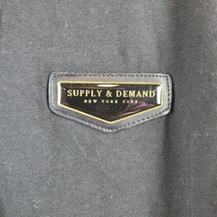Supply & Demand T Shirt Mens Medium Black Paisley Cotton Stretch Casual Wear