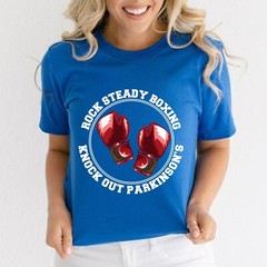 Martial Arts Boxing Gym Knock Out Parkinsons Fighter Red Gloves T-Shirt