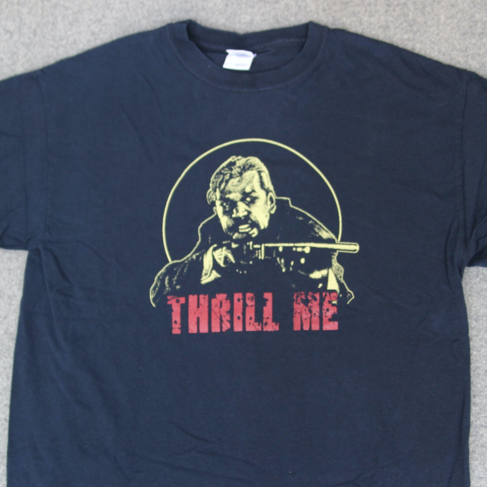 VTG Fright Rags T Shirt L Night Of The Creeps Sci-Fi Horror Movie THRILL ME Tee