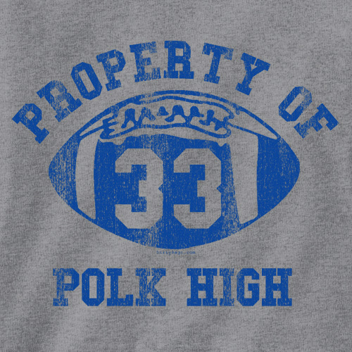 AL-BUNDY polk high vintage 80s football jersey-33 costume gift gym T-Shirt GREY