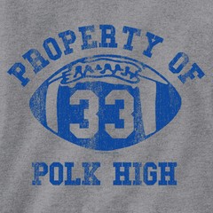 AL-BUNDY polk high vintage 80s football jersey-33 costume gift gym T-Shirt GREY