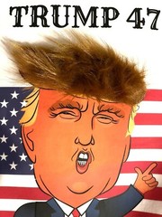 Funny Cartoon Donald Trump 47 T-shirt (with hair in option)