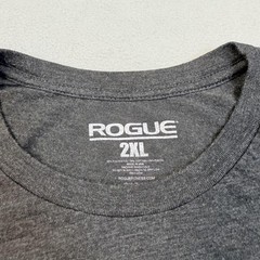 Rogue Shirt Mens 2XL Gray Long Sleeve Logo Graphic Tee Made USA CrossFit