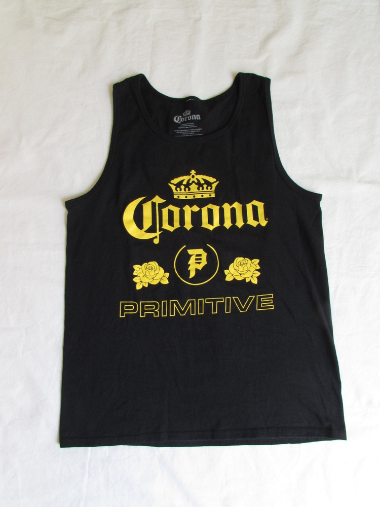 Primitive Apparel x Corona Heritage II Tank Top Black Sleeveless Tee Cotton Sz M