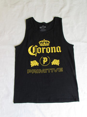 Primitive Apparel x Corona Heritage II Tank Top Black Sleeveless Tee Cotton Sz M
