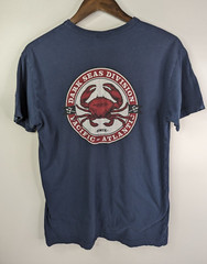 Dark Seas Division Blue T-Shirt Mens S Pacific Atlantic Crew Neck Crap Graphic