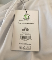 ATHLETIC WORKS DriWorks White Short Sleeve Crew Neck Jersey T-Shirt Sz 2XL