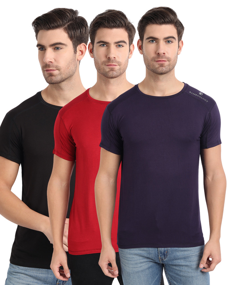 Bamboo Fabric T-Shirt for Men – Soft, Eco-Friendly, Breathable | Pack of 3