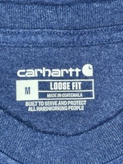 Carhartt Men’s M Loose Fit Blue Solid Pocket Logo Knit Crew Neck T-Shirt