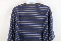 Vtg 90s Streetwear Mens Large Faded Striped Color Block Knit Henley T-Shirt USA