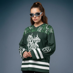 Of the Trees Forest Pulse rave Hockey Jersey