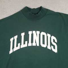 Vintage Soffe’s Choice Long Sleeve Shirt Mens 2XL Green Illinois Graphic Tee USA