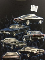 Black T-Shirt w/ “Mopar Or No Car” Script & Multiple Cars (Licensed)