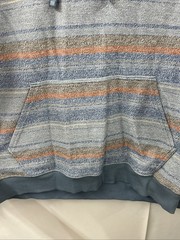 Vintage Hang Ten Hoodie Mens Medium Stripe Pullover Retro Kangaroo pocket Y2K 90