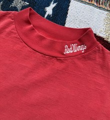 Vintage Logo Athletic Detroit Red Wings Mock Neck Tshirt Mens 2xl Turtle Neck