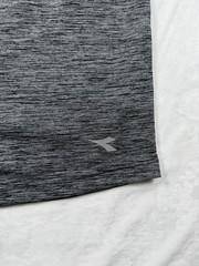 diadora Warm Up Winter Sweat Be One Running Mock Neck Long Sleeve 1/4 Zip M Gray