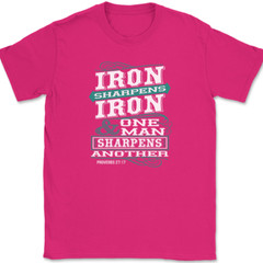 Iron Sharpens Iron T-Shirt Christian Worship Praise Jesus God Bible Tee