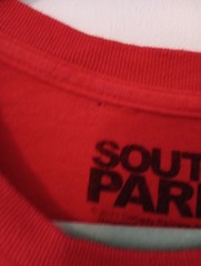 South Park T-Shirt Red Mens L Small Pinhole as shown in picture Pre-owned