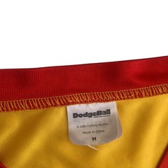Average Joes Men’s Size M Dodgeball Yellow V-Neck Costume Satin Shirt Jersey