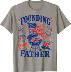 New Dad Patriotic Pregnancy Announcement T-Shirt 4th of July Gift
