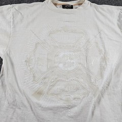 Vintage Mecca Apparel Shirt Mens Medium White Honorable Life Tonal Graphic Y2K
