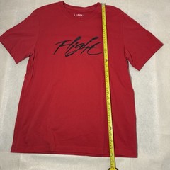 Jordan Flight Script T-Shirt Mens Large Red Jumpman Logo Short Sleeve