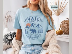 Vintage Vail Colorado Ski Mountain Travel Resort Retro Comfort Tee