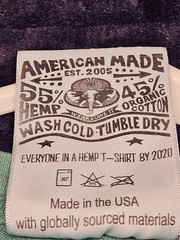 Jungmaven Hemp Organic Cotton T-Shirt Size M Green Made in USA 19×27