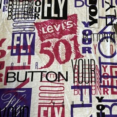 Vintage Hanes Levi’s 501 Button Your Fly Shirt Mens XL All Over 90s Graphic Tee