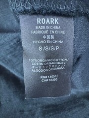 Roark Shirt Mens Small Black Midweight Organic Cotton Sustainable Pocket Surf T