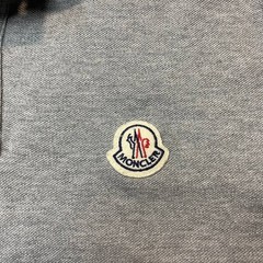 Moncler Maglia Polo Manica Corta Slim Fit Gray T-Shirt Size M