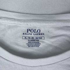 Polo Ralph Lauren Classic Fit T-Shirt Men’s Top XL White Preppy Long Sleeve Tee