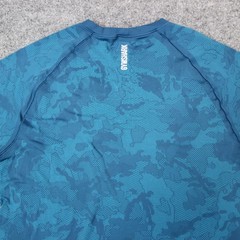 GymShark Camo T Shirt Men’s Small Training Blue Performance Workout Logo Mesh
