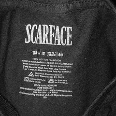 Scarface Tony Montana Al Pacino Men’s Poster Graphic Black Tee Shirt (S1)