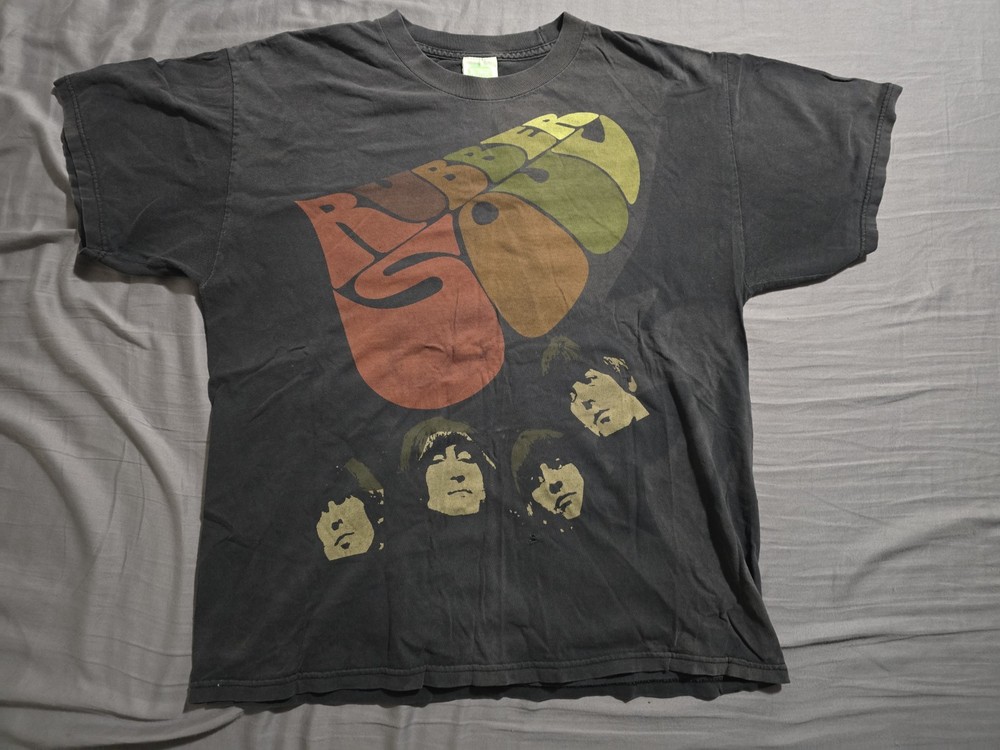 The Beatles Rubber Soul Vintage Y2K 2000 T-shirt Men’s Large Distressed Faded