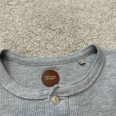 Common People Waffle Long Sleeve Henley Grey Size M/L