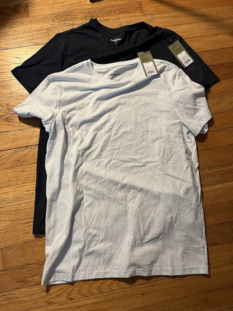 Mens 2 Goodfellow & Co. Lyandale Tee Shirts Size M Pale Blue And Dark Blue NEW