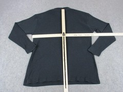 Avirex Shirt Mens Large Black Crest Cross Wings Thermal Long Sleeve Crewneck